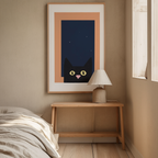 Lazy Loops – Cat Lounging Art Print