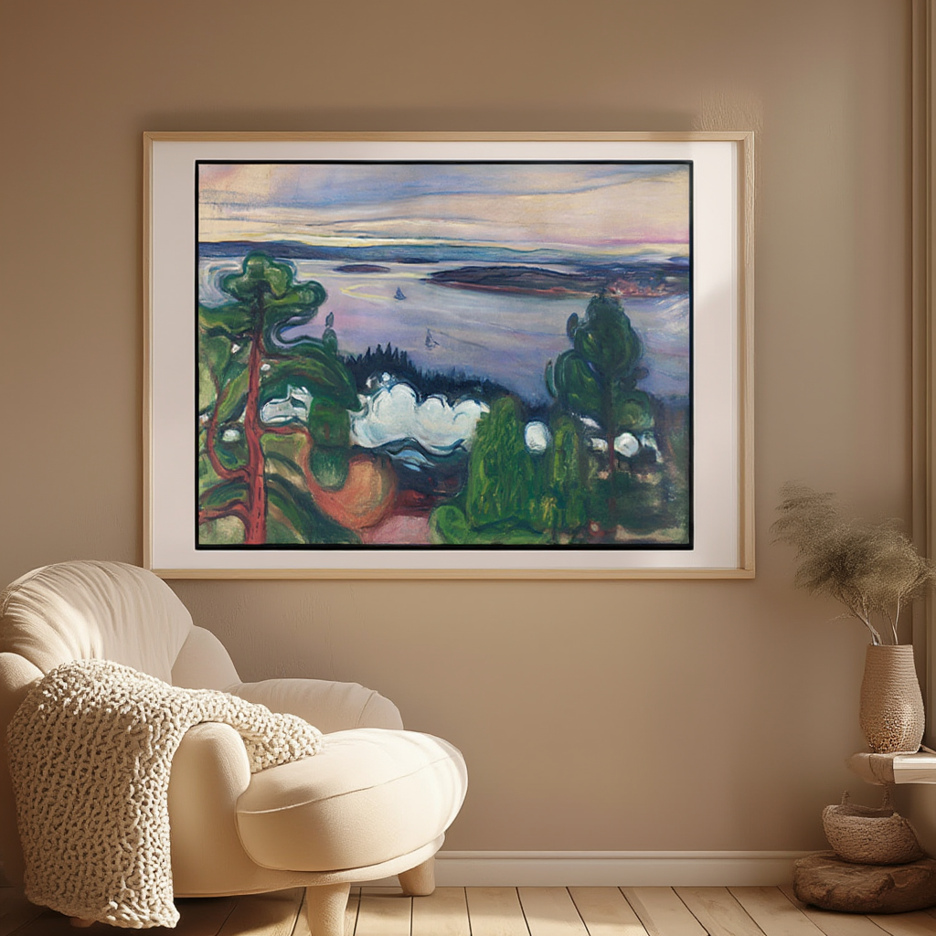 Train Smoke – Edvard Munch (1900) | Expressionist Landscape Art Print