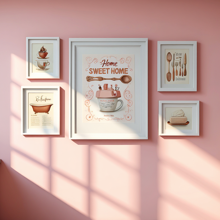 Preppy Coquette Wall Art – Set of 5