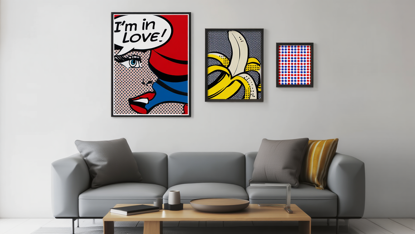 Lichtenstein & Warhol Pop Art – Bedroom Bundle Set of 3