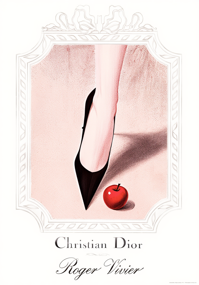 Vintage Christian Dior Poster – Iconic Fashion Illustration