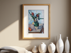 The Vase of Tulips – Paul Cézanne Poster | Post-Impressionist Still Life Art Print  Description: