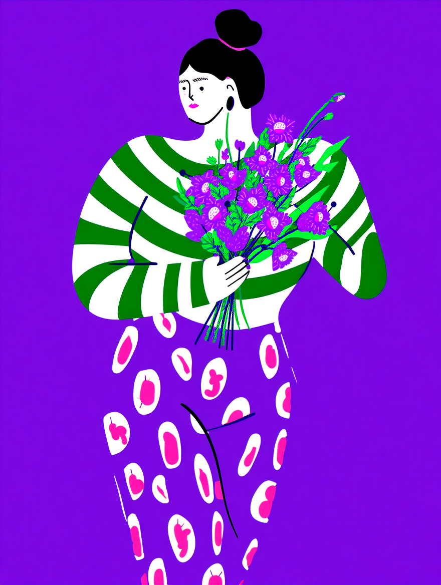 5 Colorful Flower Bouquet Prints – Feminine Wall Art for Living Room, Bedroom & Office Decor