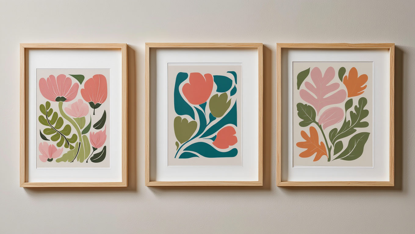 Modern Botanical Floral – Set of 3 Prints