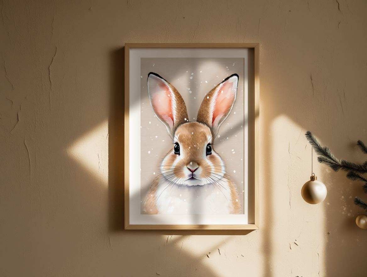 Winter Bunny Snow – Art Print
