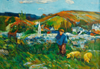 The Swineherd – Paul Gauguin Poster | Post-Impressionist Rural & Figurative Art Print - Hakyarts