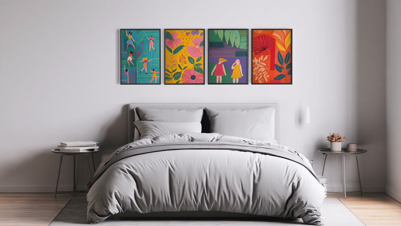 Vibrant Abstract Collection – Set of 4