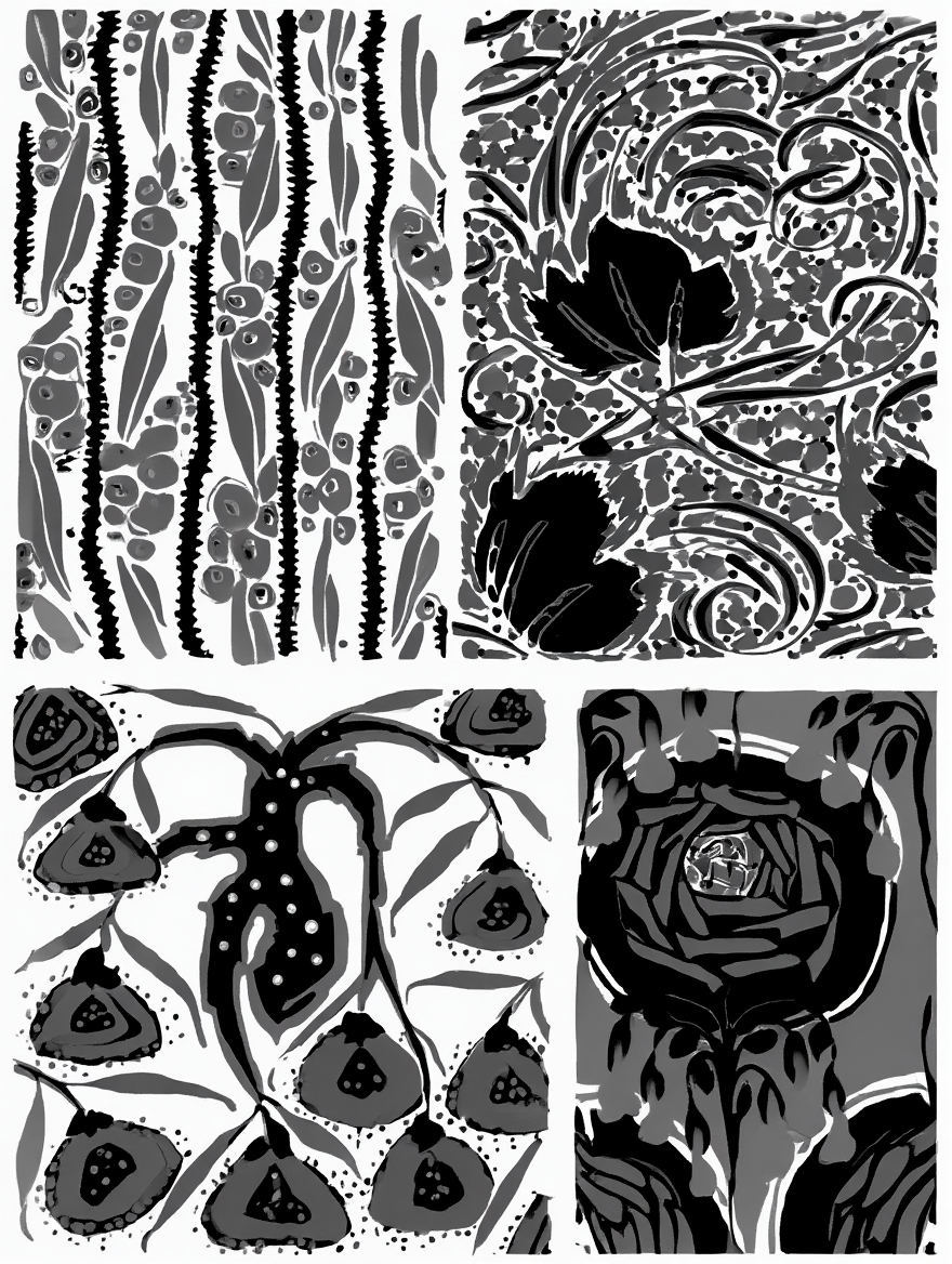 Émile-Allain Séguy – Tropical Motifs Collection -3 Prints Mix & Match