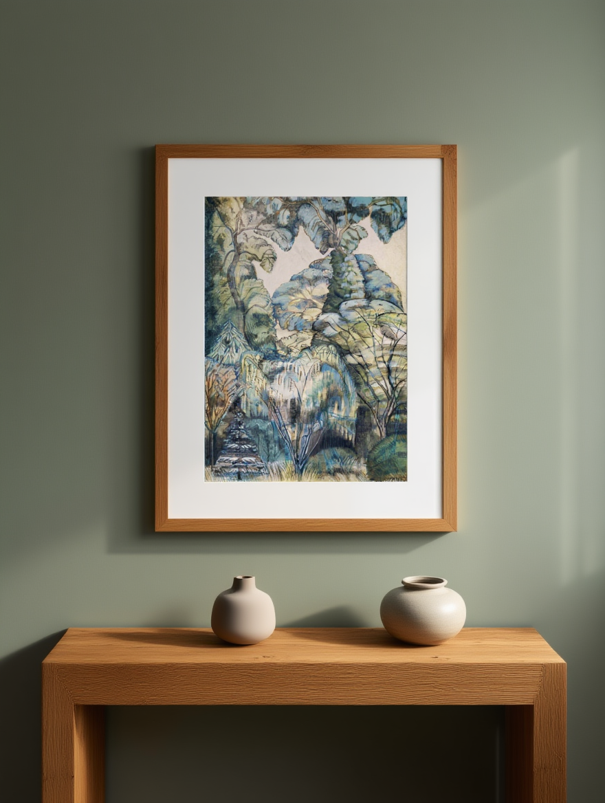 Paul Nash - Trees in Bird Garden 'Iver Heath'