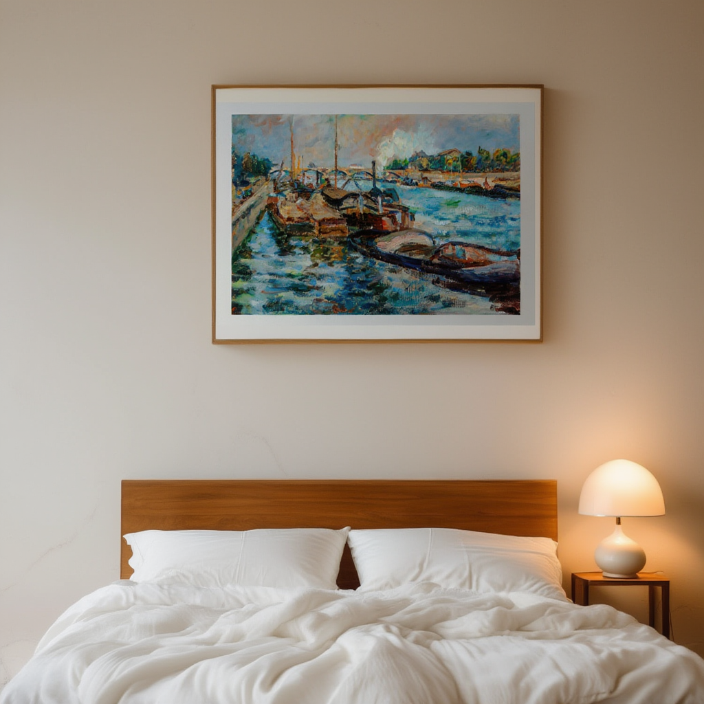 The Seine – Armand Guillaumin Poster | Impressionist River Landscape Art Print