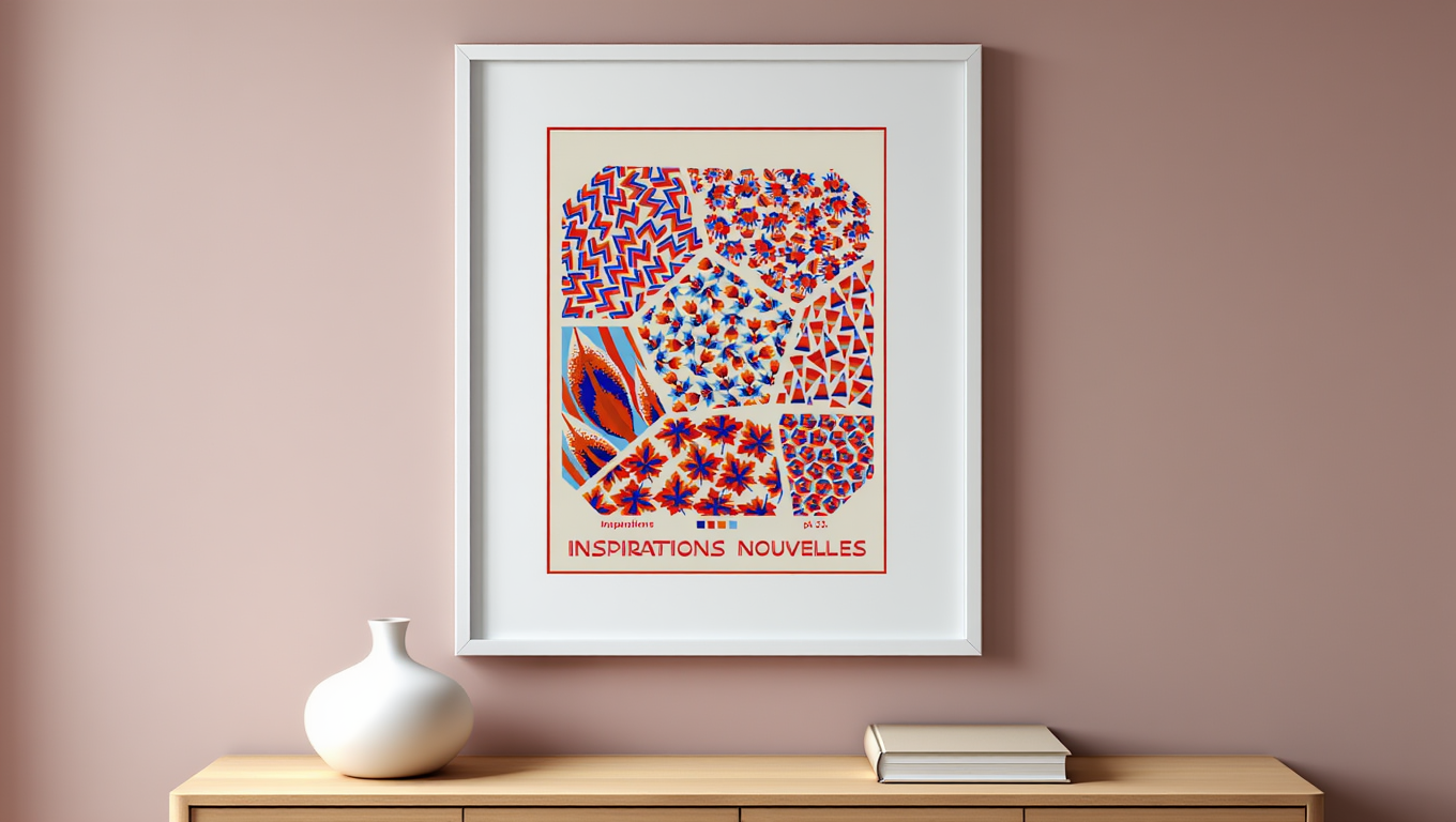 Seven Compositions: Plant Life and Geometric – André Durenceau (1928) | Botanical & Geometric Art Print