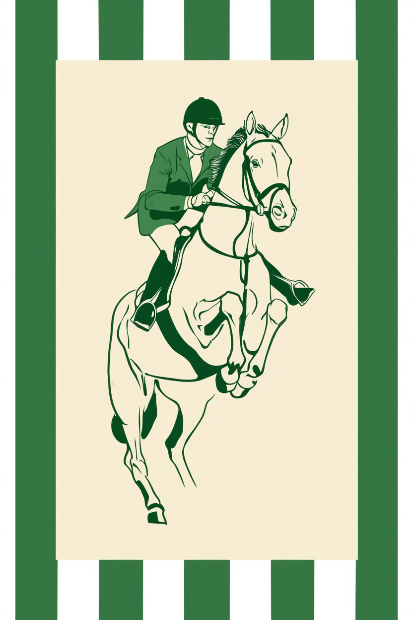 Jockey – Minimalist Art Print for Contemporary Interiors
