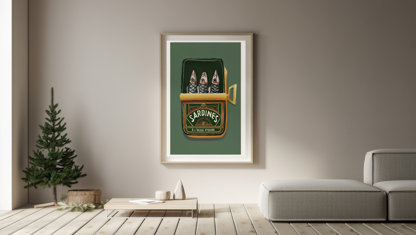 Vintage Sardines & Olive Oil – Single Print