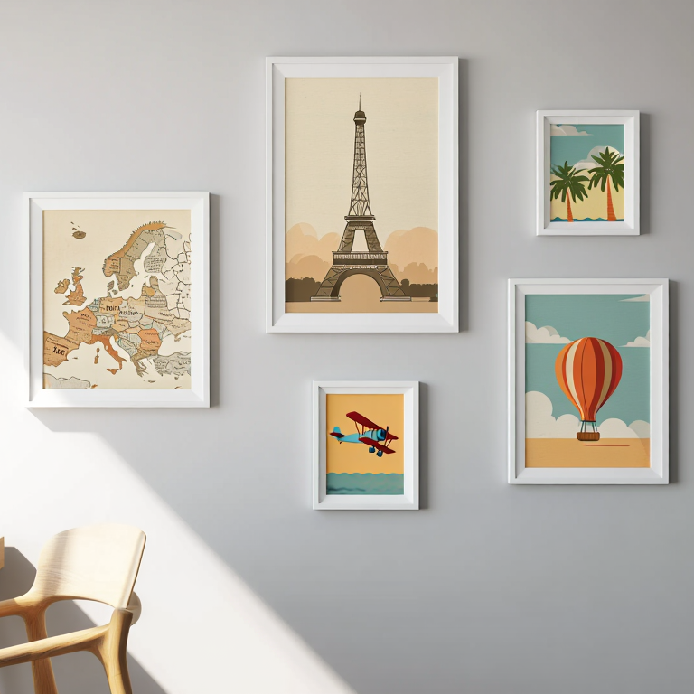 Global Escape – Set of 5 Vintage Travel Prints