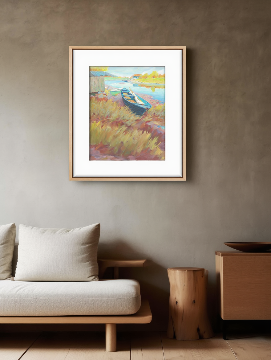 Boats at Rest – Arthur Wesley Dow, 1895 – Coastal Landscape Art Print