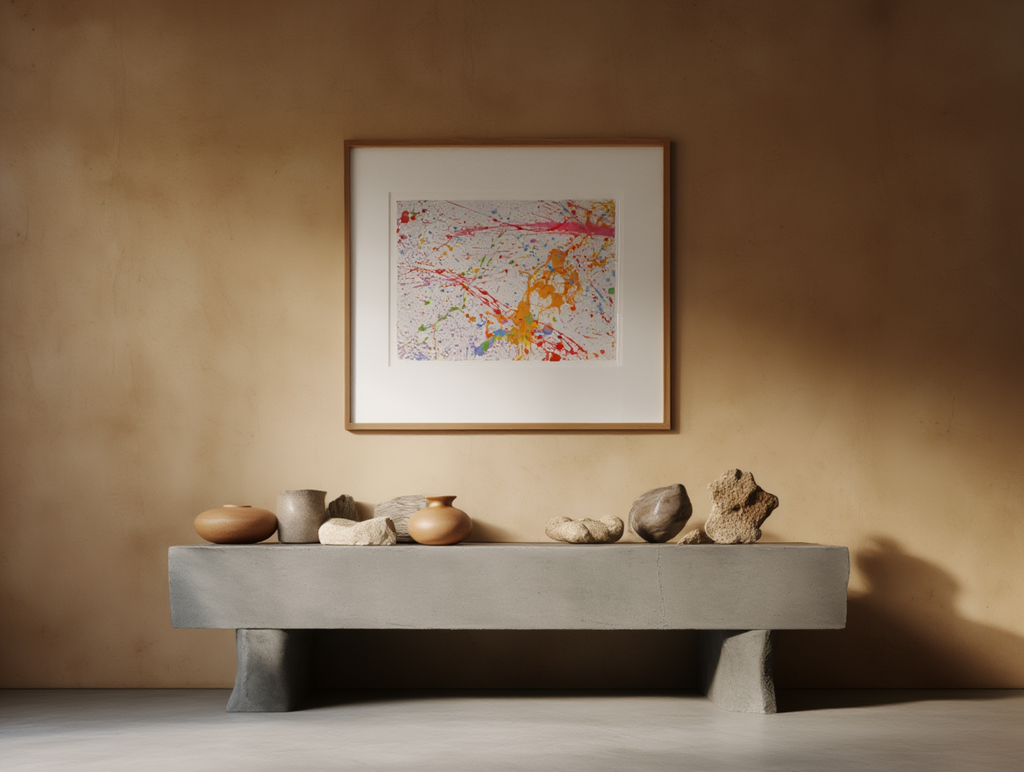 Pollock Inspired Multicolour Splash Poster