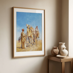 Halt in the Desert by John Frederick Lewis – 19th-Century Orientalist Figurative Art Print - Hakyarts