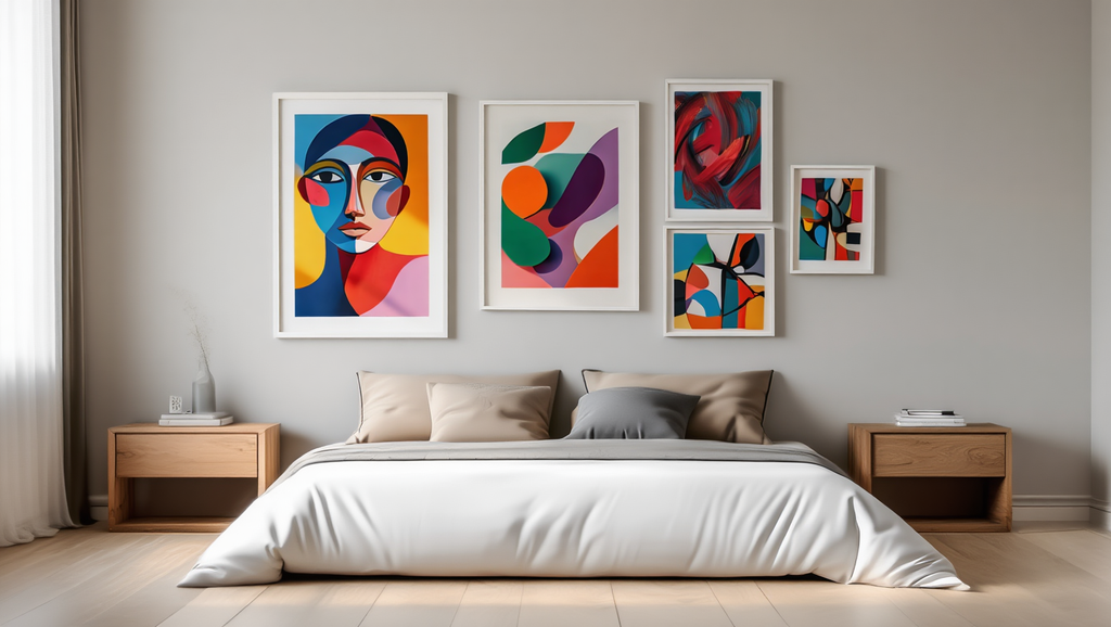 Picasso & Matisse Bold Abstract Collection – Dining Room Set of 5