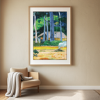 Cabane Sous Les Arbres – Paul Gauguin Poster | Post-Impressionist & Symbolist Landscape Art Print - Hakyarts