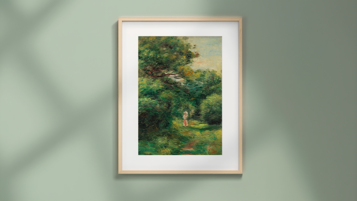 Auguste Renoir - Allée Dans Un Bois, Femme Avec Enfant Dans Les Bras