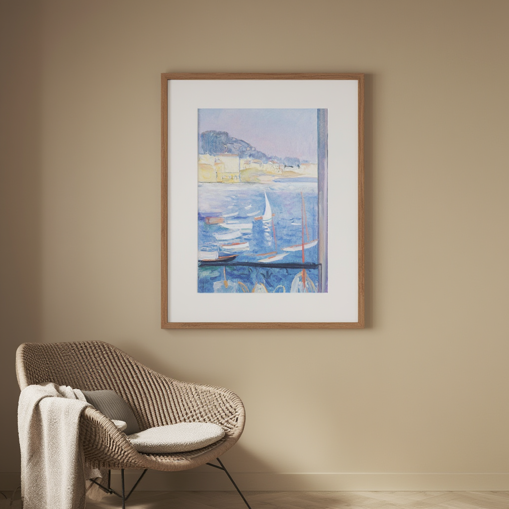 Villefranche-Sur-Mer, Fenêtre Ouverte Sur Le Port – Henri Lebasque Poster | Post-Impressionist Coastal & Seaside View Art Print