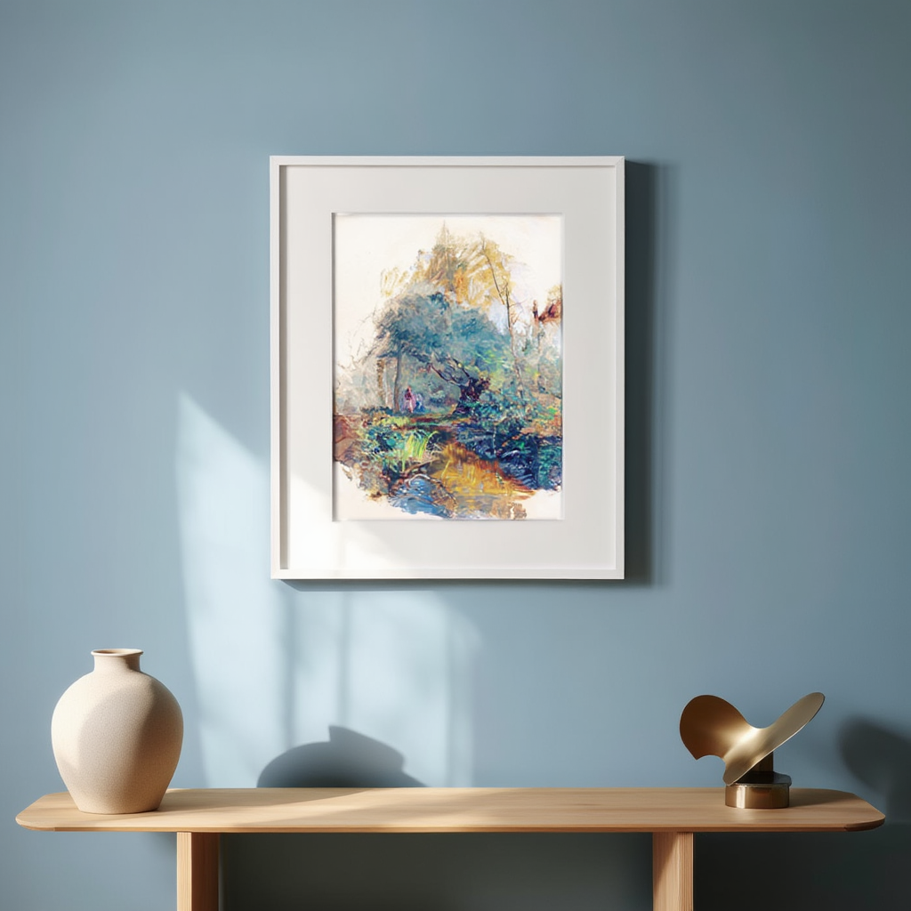 Children by a Mountain Creek