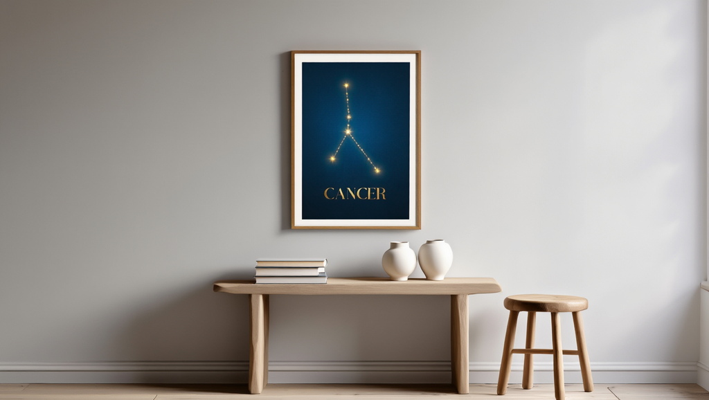 Star Sign Cancer Poster | Zodiac Wall Art Print