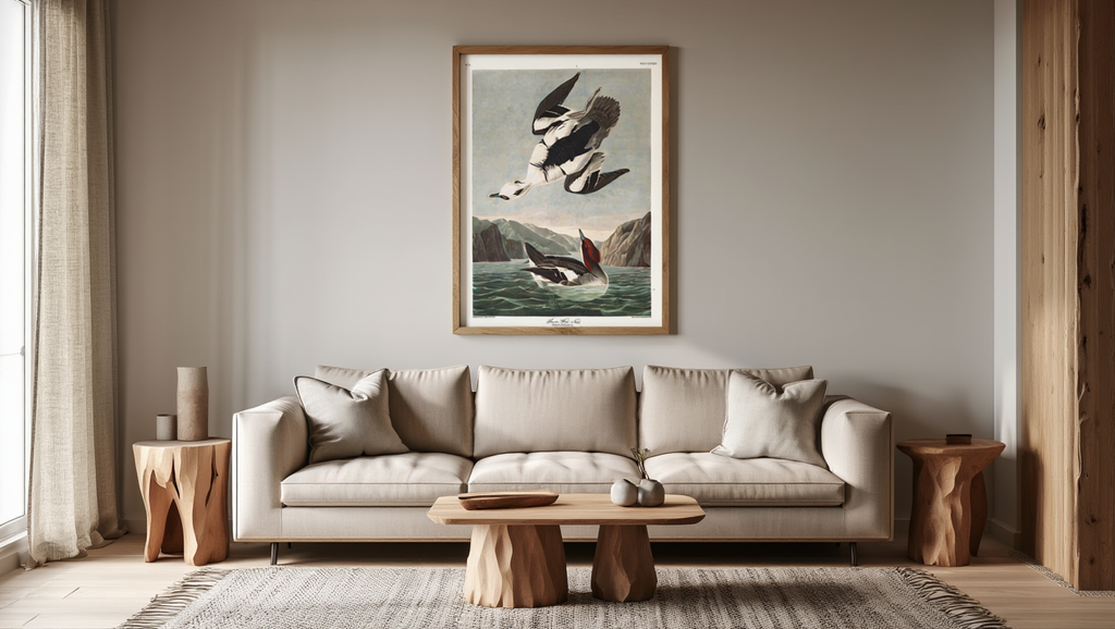 John James Audubon - Smew or White Nun Poster