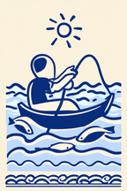 Cycladic Blue – Mediterranean Architectural Illustration