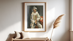 Pierrot by Pablo Picasso – Vintage Spanish Cubist/Neo-Classical Art Print - Hakyarts