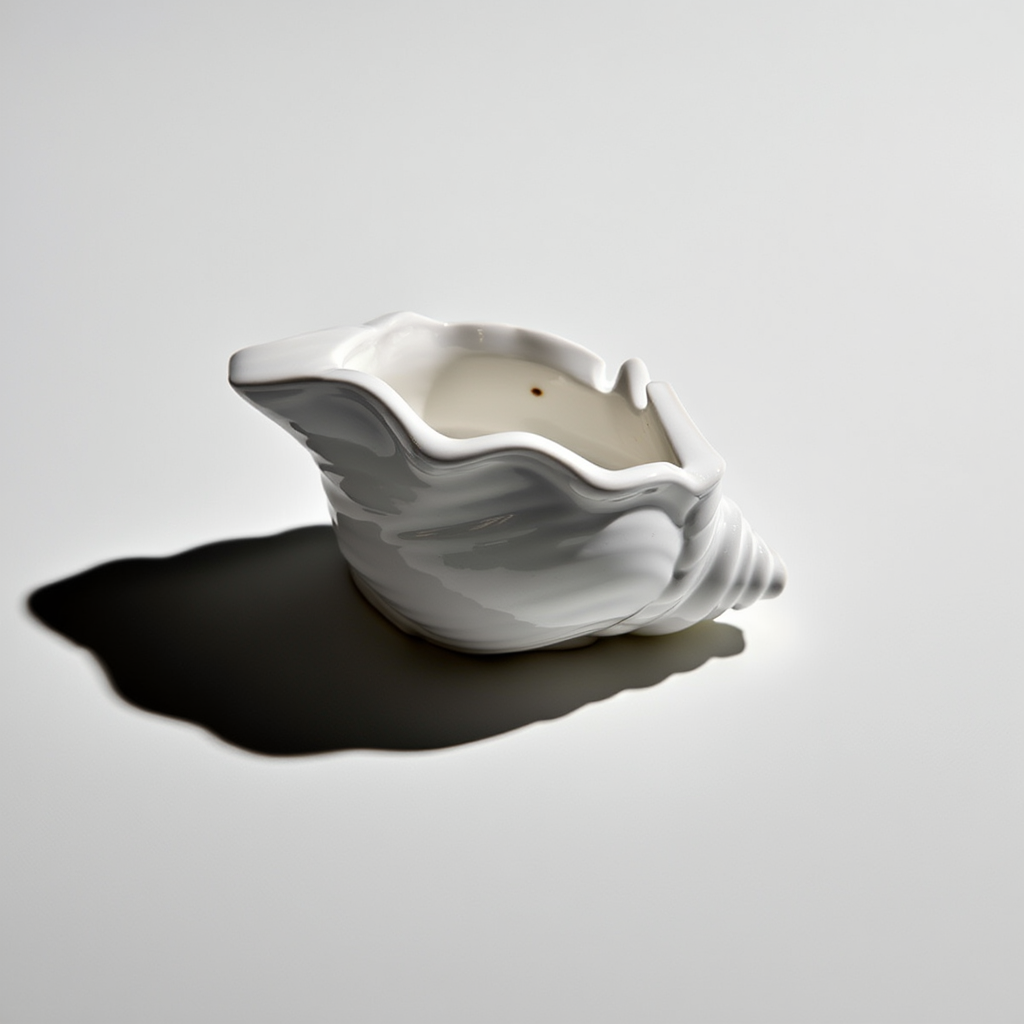 Minimalist Seashell  Storage Tray – White Cream  Home Decor
