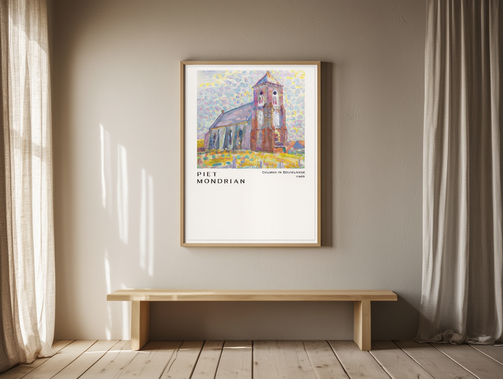 Piet Mondrian - Church in Zoutelande Poster