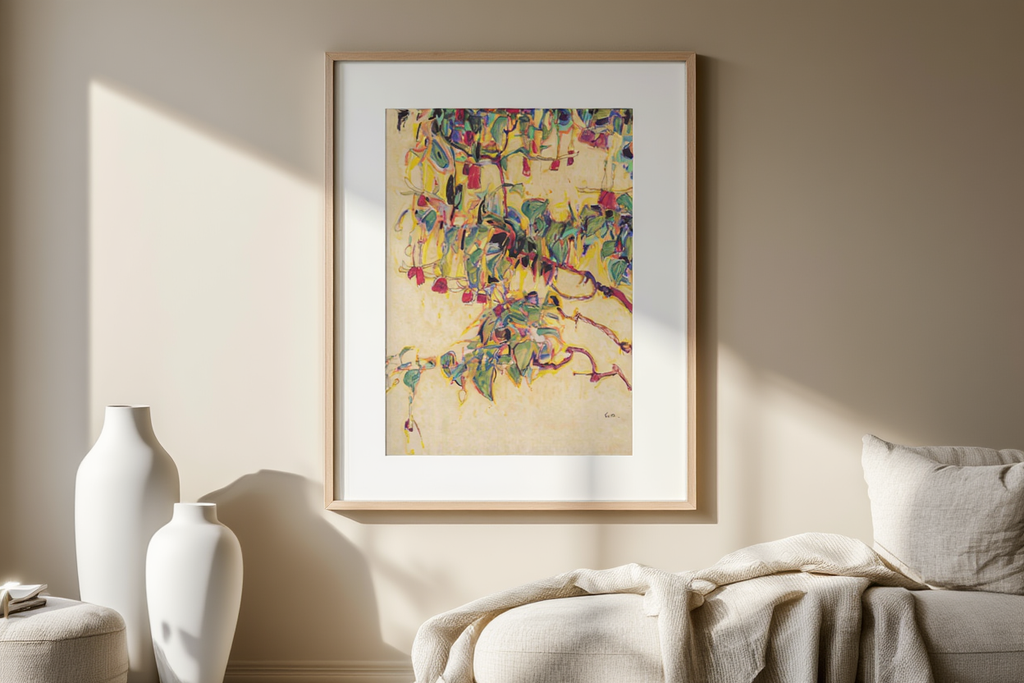 Egon Schiele – Sonnenbaum Poster | Expressionist Landscape Wall Art Print