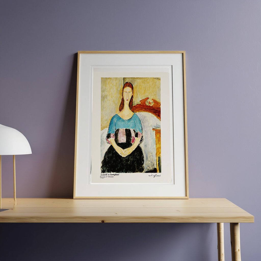 Amedeo Modigliani - Portrait of Jeanne Hebuterne, Seated Poster