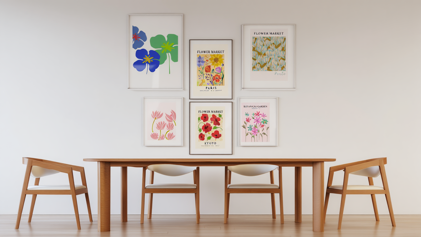 Floral Frenzy: 6 Cheerful Wall Art Prints