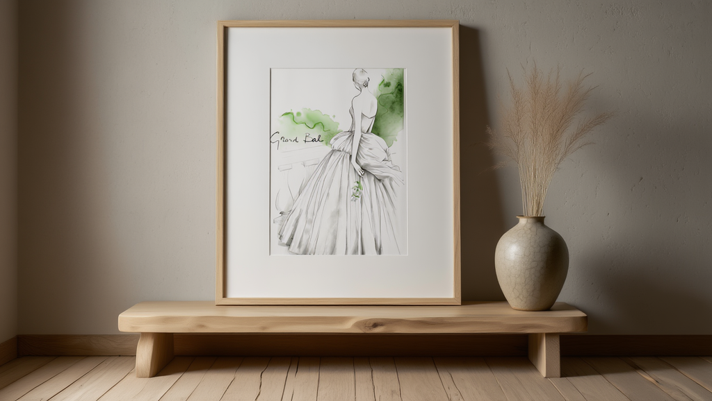 Grand Bal Poster – Vintage French Fashion Illustration Wall Art