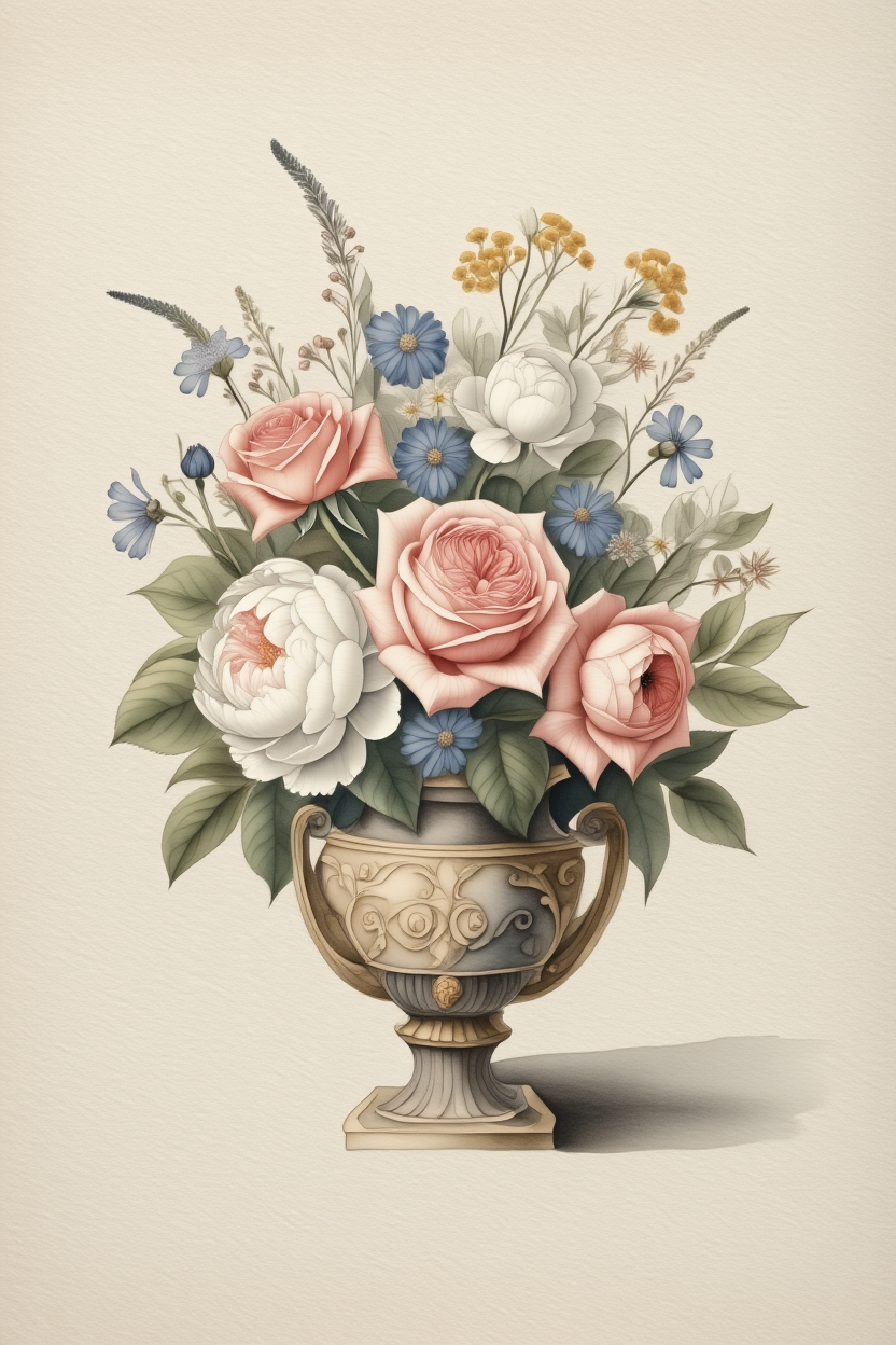 Blossoming Serenity – Watercolor Floral Print