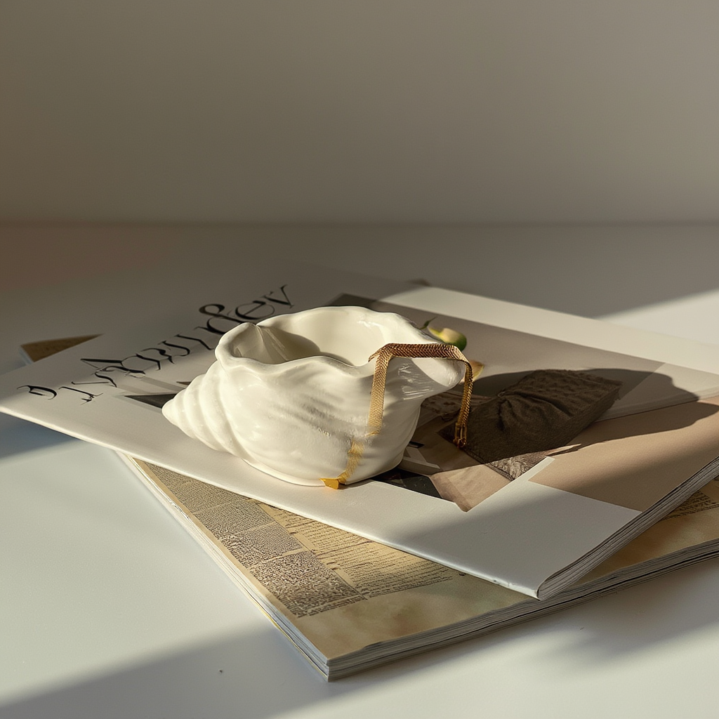 Minimalist Seashell  Storage Tray – White Cream  Home Decor