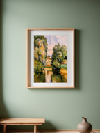Country House by a River – Paul Cézanne Poster | Post-Impressionist Landscape Art Print