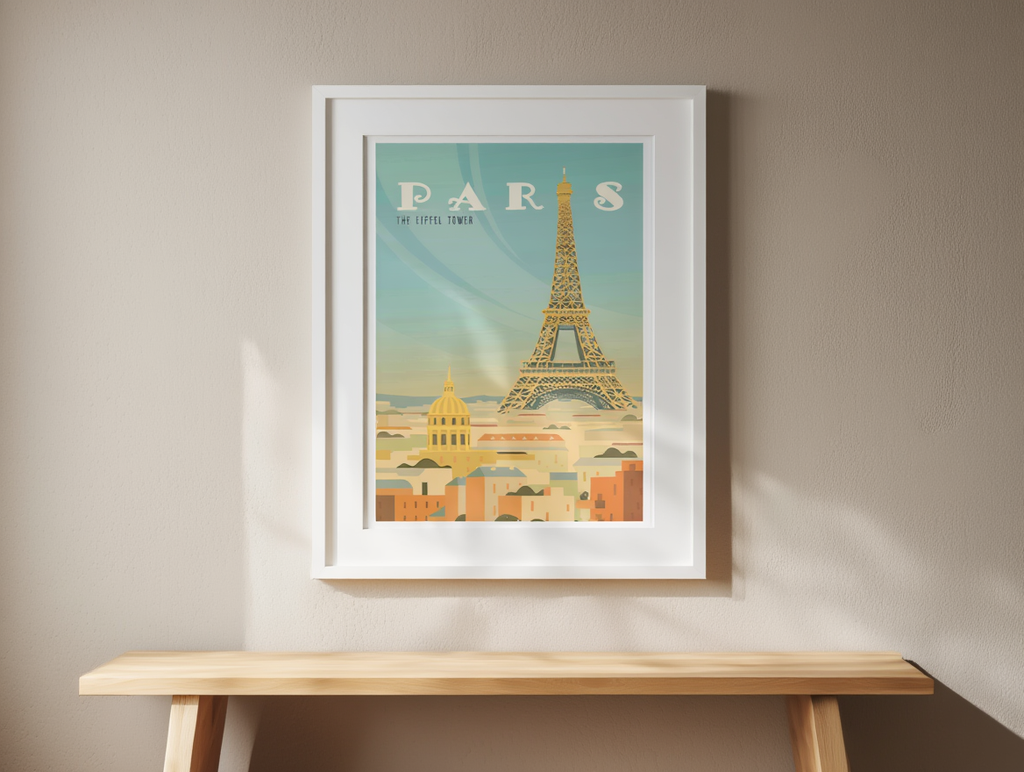 Vintage Paris Travel Poster