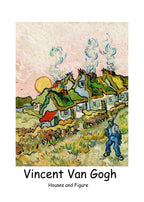 Houses and Figure – Vincent van Gogh Art Print | Early Dutch Period Wall Art - Hakyarts