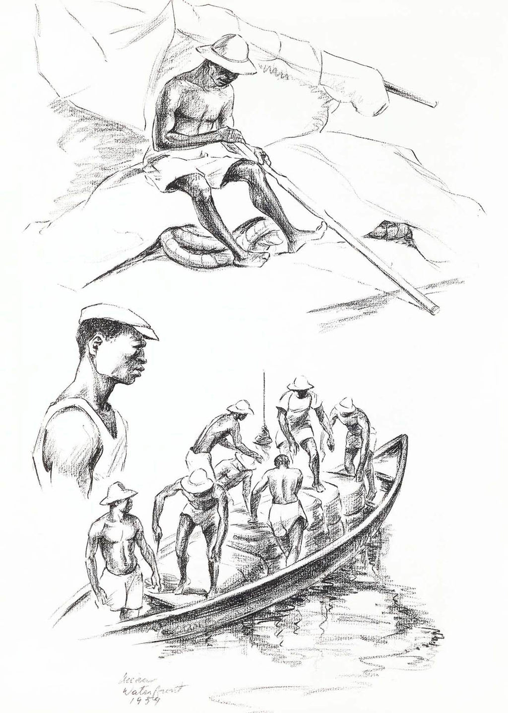 Elton Fax - West Africa Vignettes Pl.18 Poster - Hakyarts