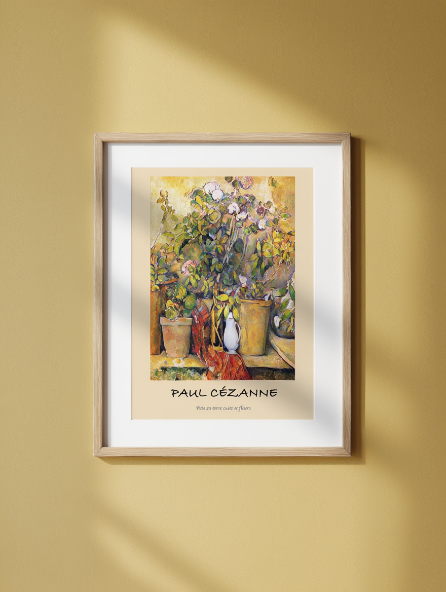 Paul Cézanne – Pots en terre cuite et fleurs - Iconic Post-Impressionist Art Print