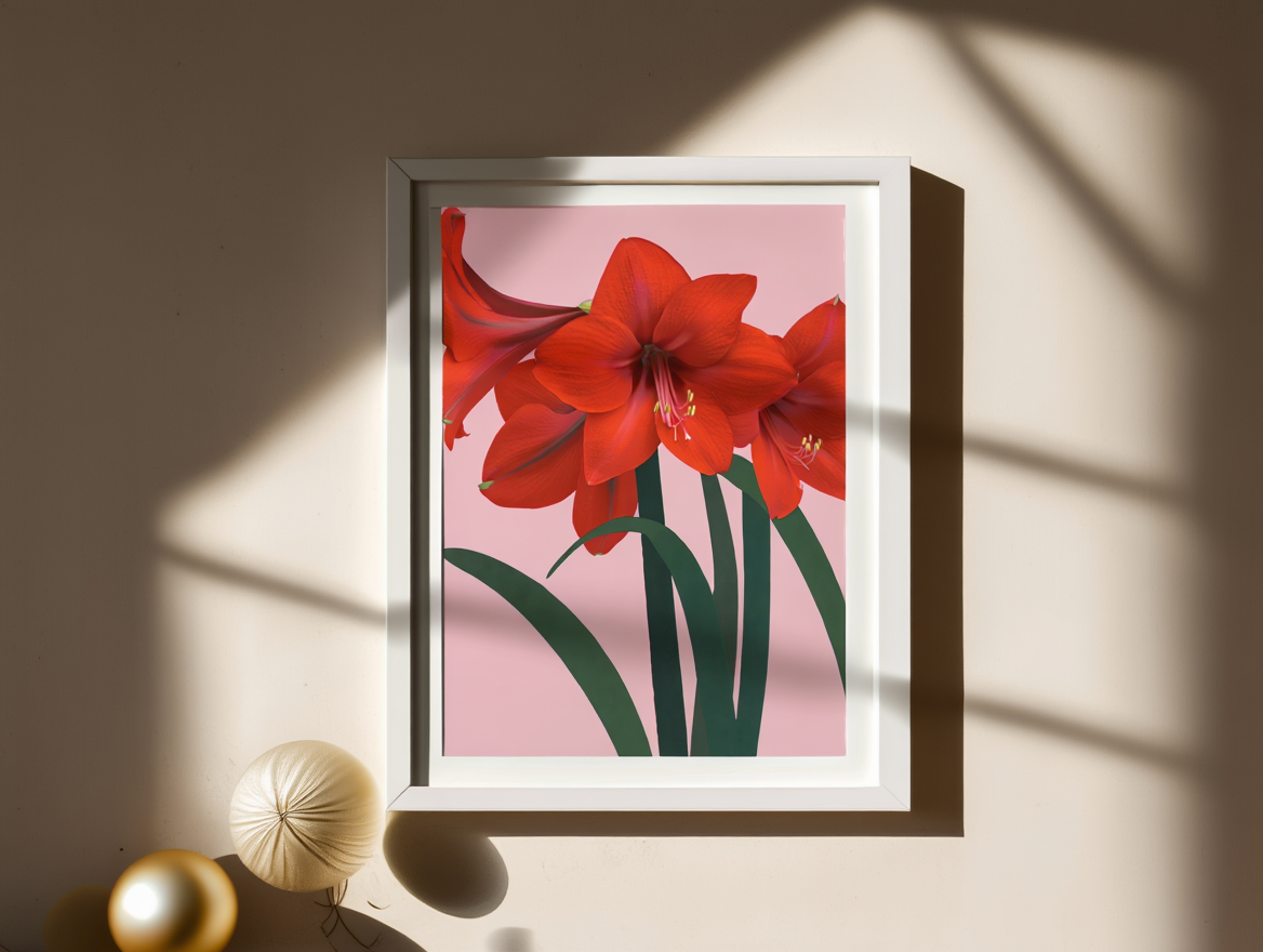 Red Amaryllis – Floral Art Print