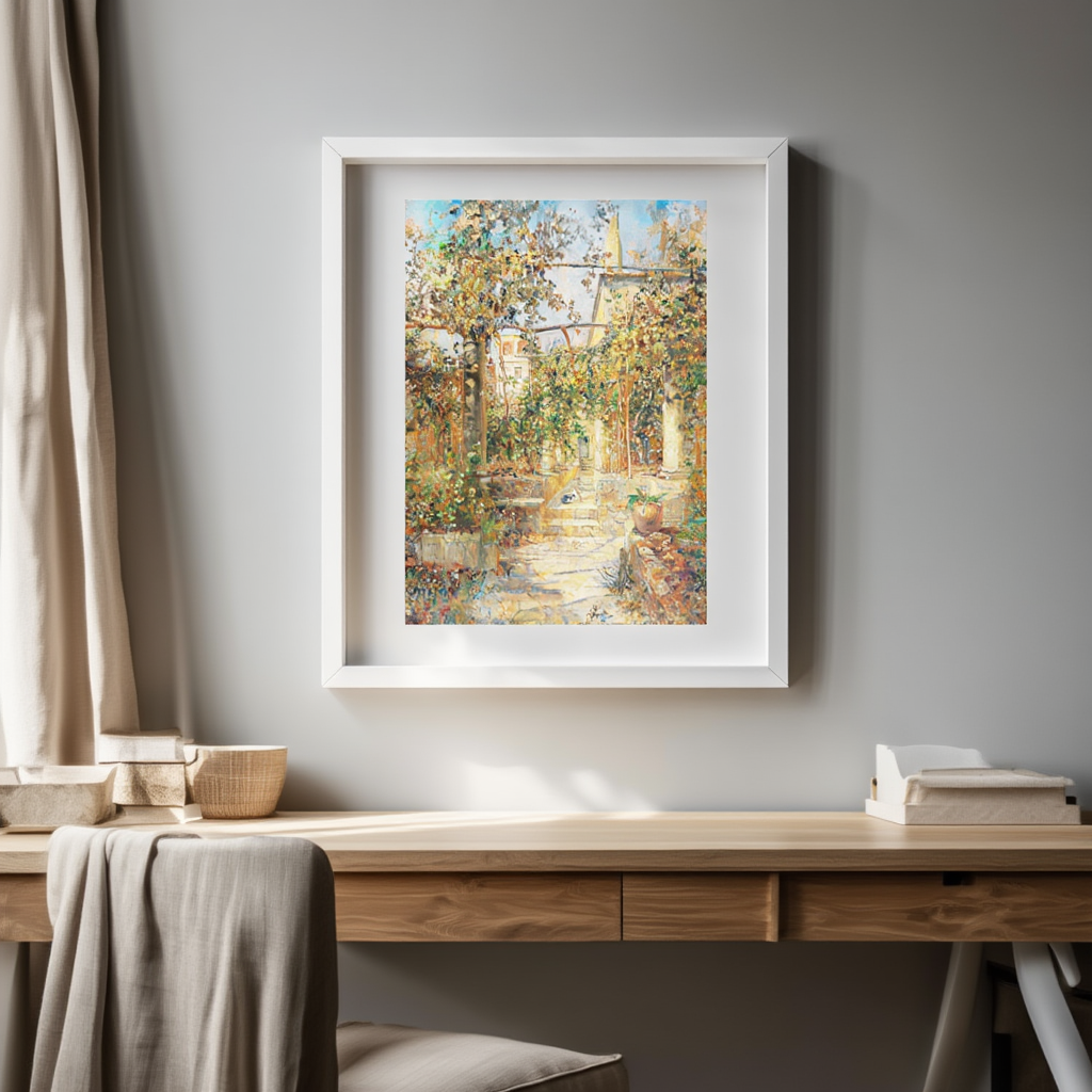 Klosterhof in Capri – Marie Egner | Classic Landscape Art Print