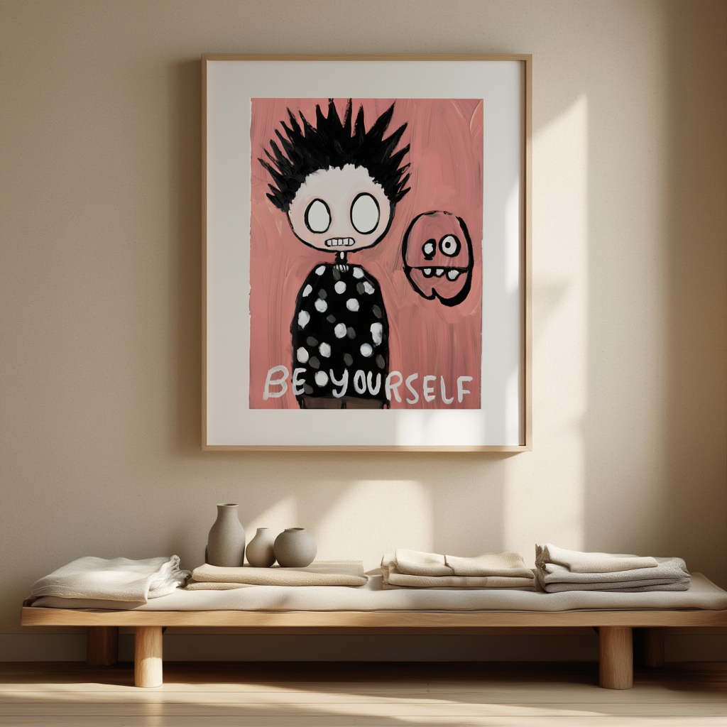 Be Yourself – Colorful Character Art Print