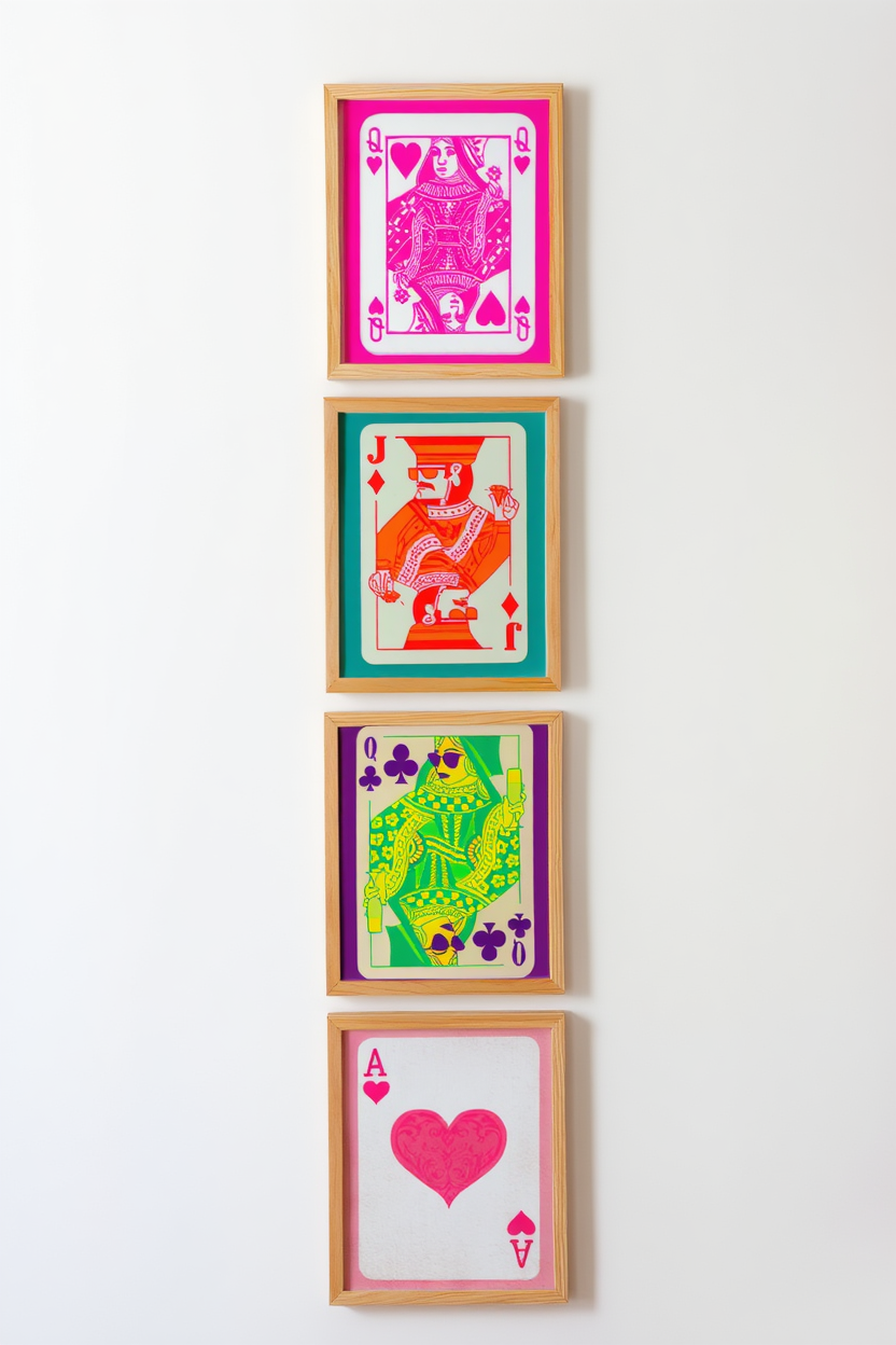 Aces and Queens Cards – Set of 4 Prints