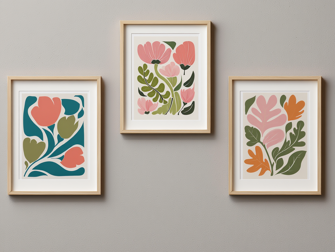 Modern Botanical Floral – Set of 3 Prints