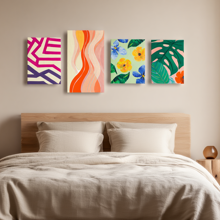 Vibrant Energy – Set of 4 Abstract Art Prints