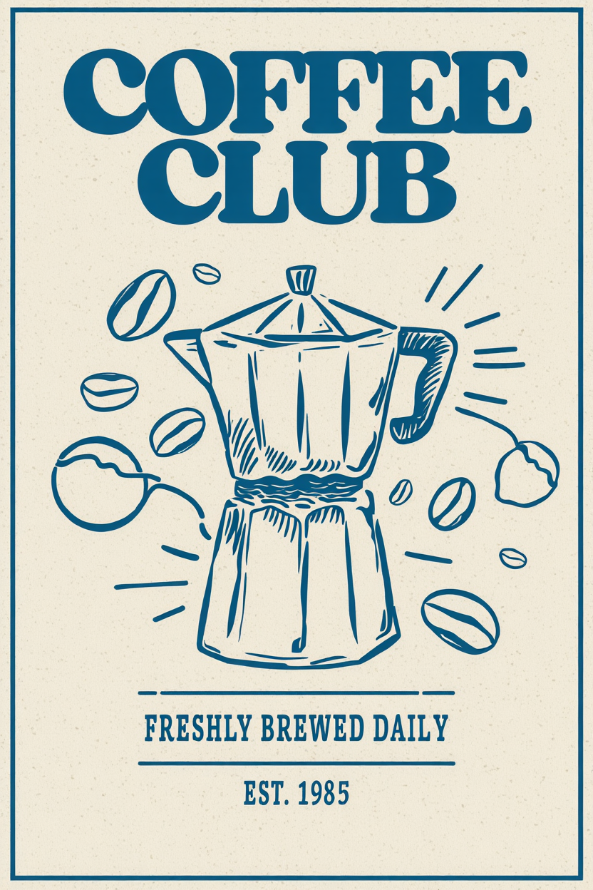 6 Retro Kitchen Posters – Pasta, Pizza & Coffee Love Canvas Wall Art for Living Room and Dining Decor